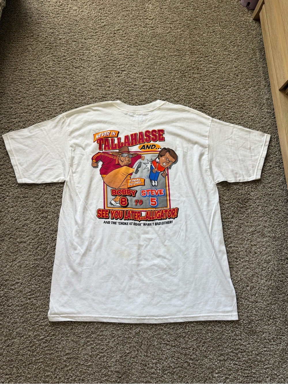 Vintage Florida State Seminoles Gators Smack funny shirt XL Bowden Spurrier NEW